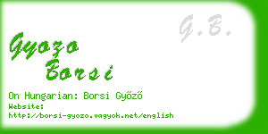 gyozo borsi business card
